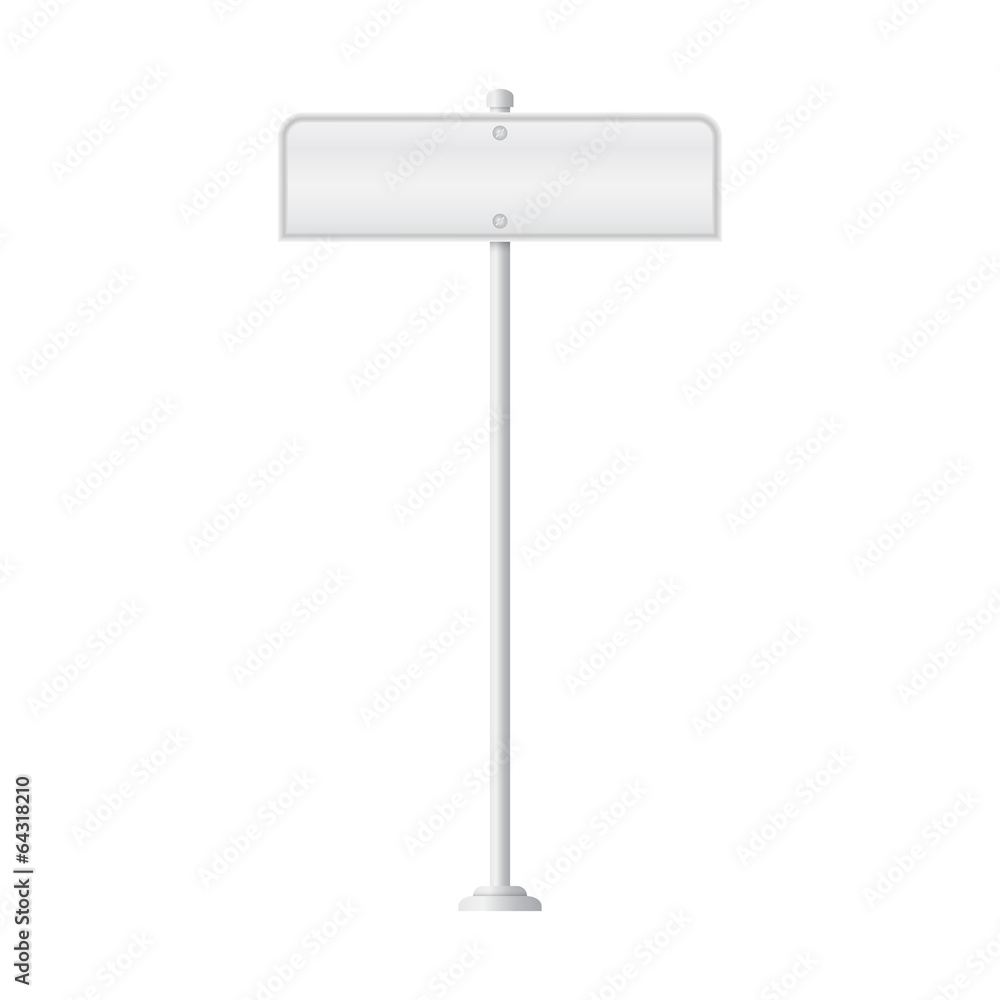 Vector of metal signpost on isolated white background Vector of metal signpost on isolated white background