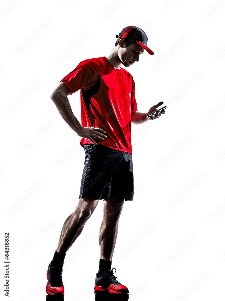 runners joggers smartphones headphones silhouettes runners joggers smartphones headphones silhouettes
