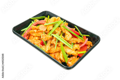 Thai food: meat with vegetables
