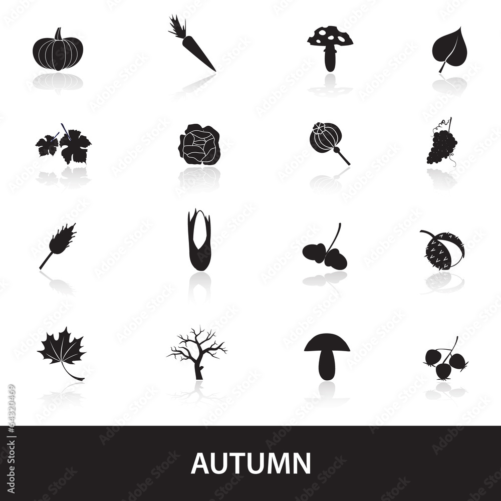 autumn icons set eps10 autumn icons set eps10