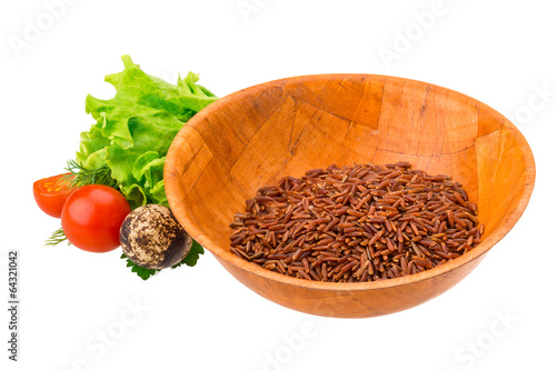 Brown raw rice