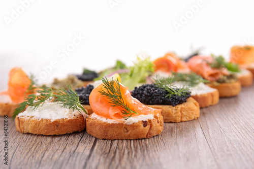 canape, buffet food photo