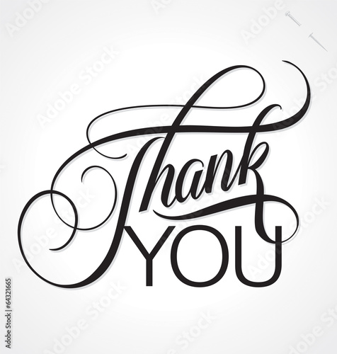 THANK YOU hand lettering (vector)