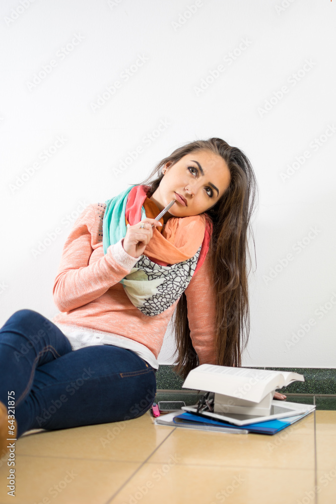 Contemplative young woman Contemplative young woman