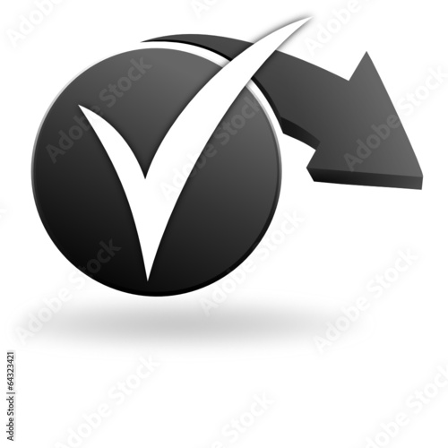validation sur symbole noir