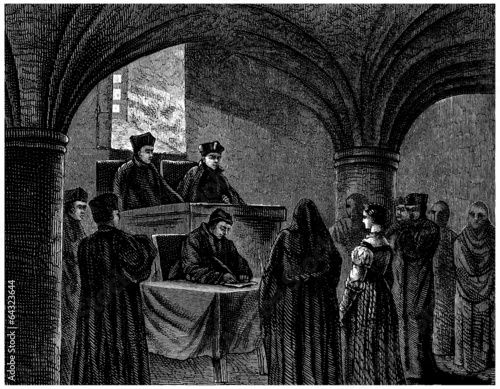 Tribunal of the Inquisition - 15th-16th century photo