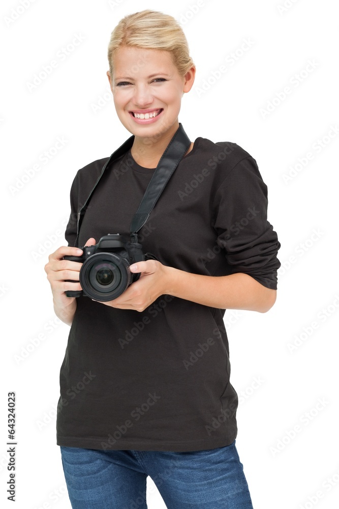 Portrait of a beautiful female photographer Portrait of a beautiful female photographer