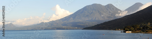 Panoramic view of lake Atitlan