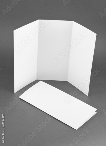 Blank white folding paper flyer © fontgraf