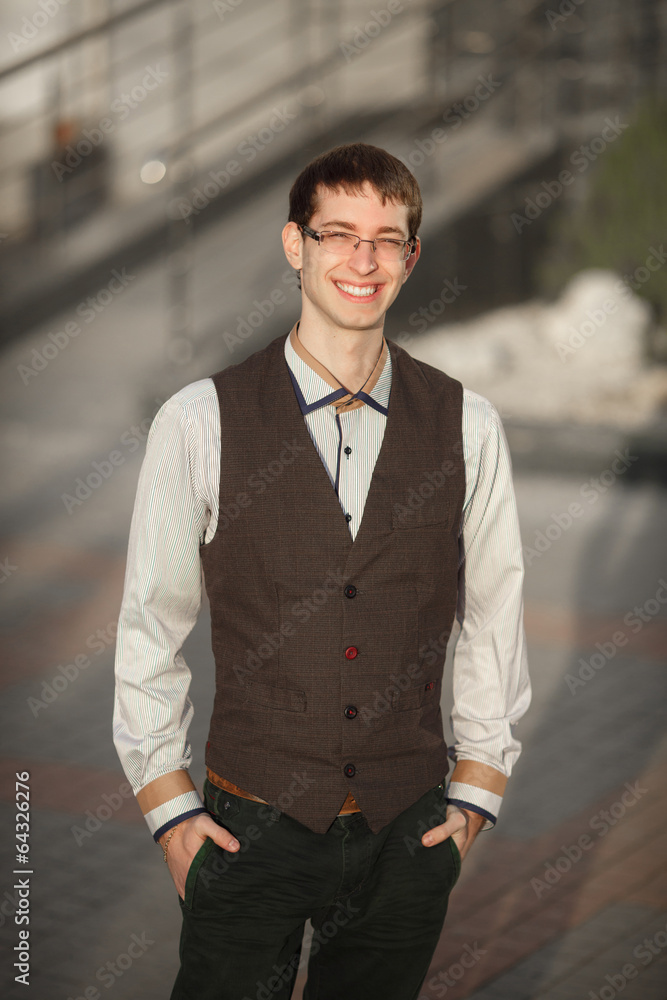 Handsome man smiling portrait Handsome man smiling portrait
