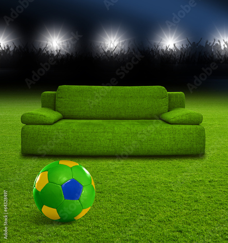 Couch im Fußballstadion
