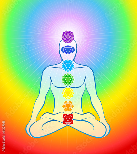 Chakras Icons Rainbow Man