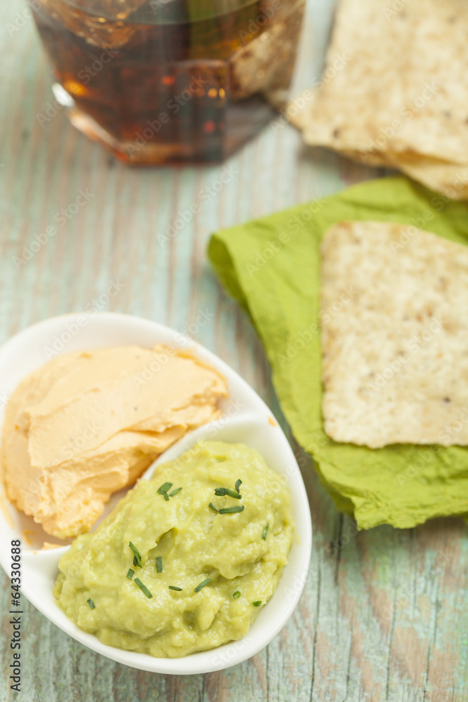 Home made nachos with guacamole Home made nachos with guacamole