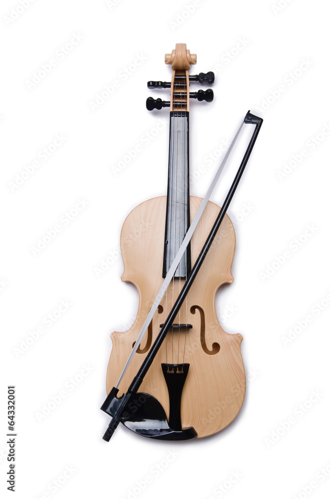 Fototapeta premium Violin isolated on the white
