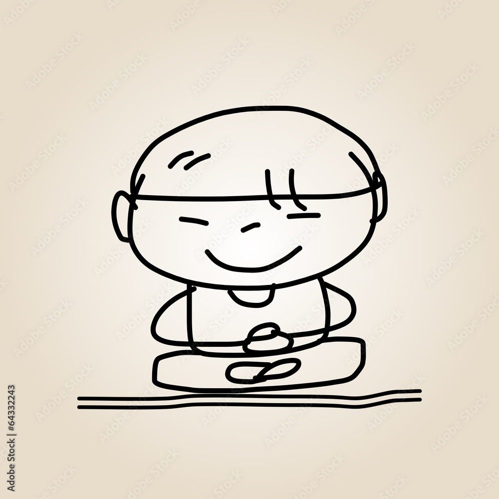 Obraz premium hand drawing happy kids