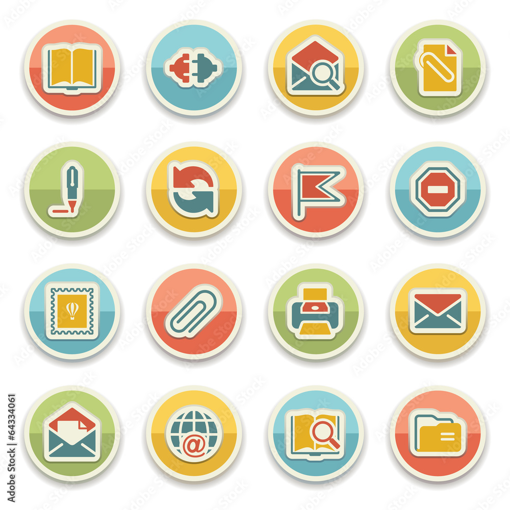 Email color icons. Email color icons.