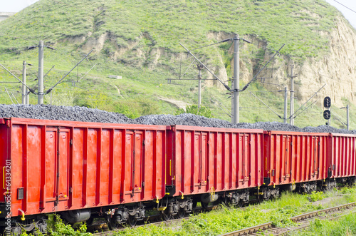 Train carries coal