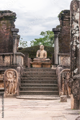 Ancient Buddhist stupa in Pollonnaruwa, Sri Lanka photo