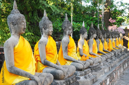 buddha statue , Wat Yai Chaimongkol , Ayutthaya , Thailand