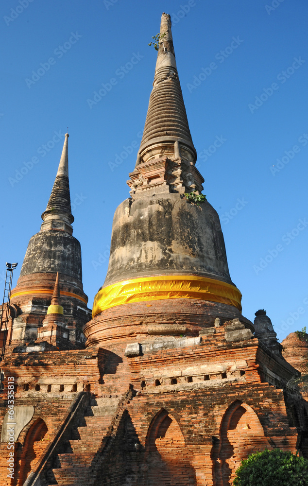 Old pagoda, Wat Yai Chaimongkol , Ayutthaya , Thailand