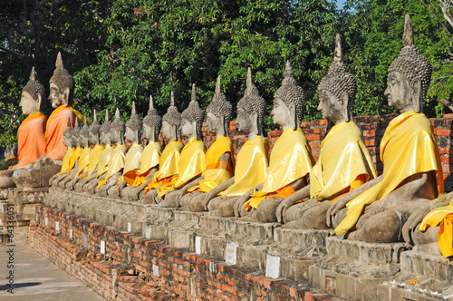 buddha statue , Wat Yai Chaimongkol , Ayutthaya , Thailand