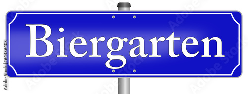 Biergarten Schild  #140428-svg01