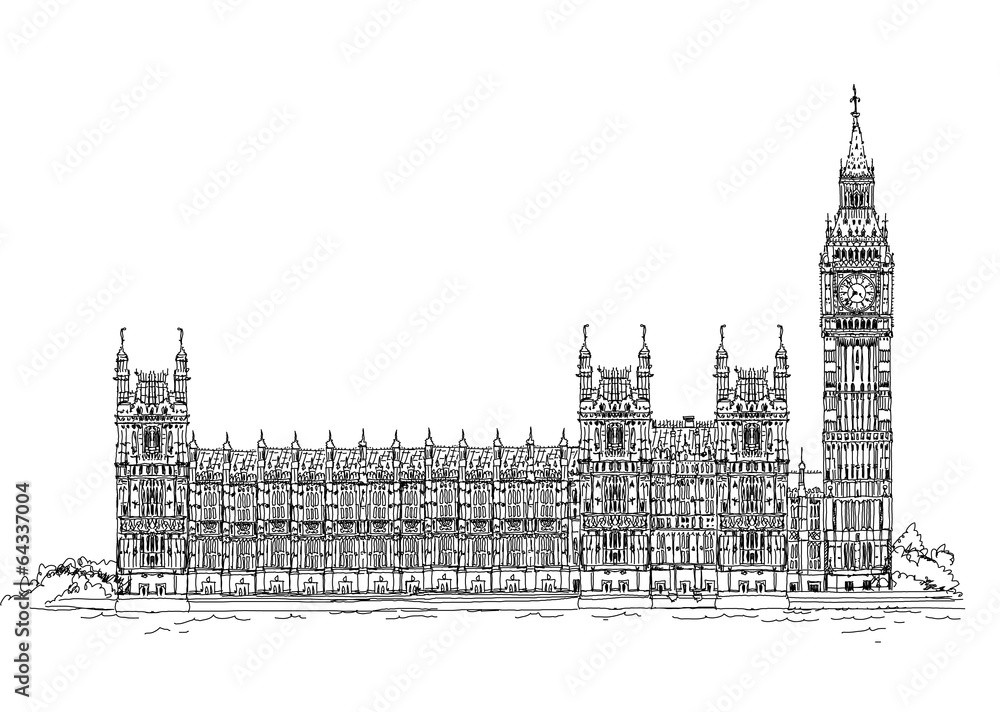 Big Ben and Houses of Parliament, London UK Sketch collection Big Ben and Houses of Parliament, London UK Sketch collection