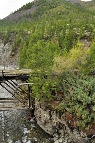 The old bridge in the mountains.