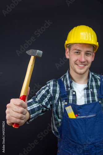 construction worker with a hammer