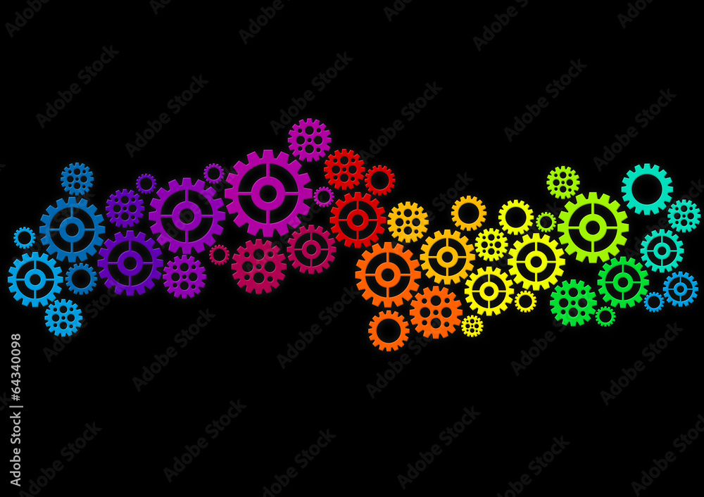 Bunte Zahnräder Bunte Zahnräder