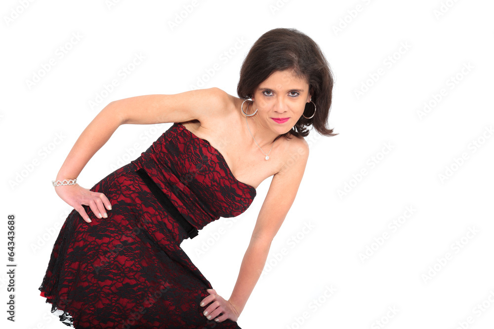 Naklejka premium Beautiful young woman posing