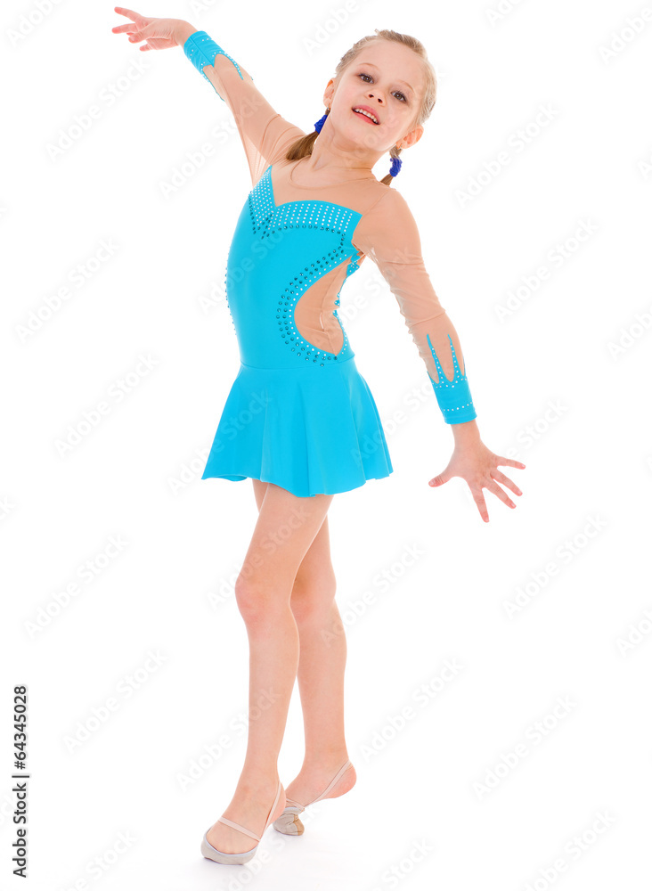 child girl doing fitness exercises child girl doing fitness exercises
