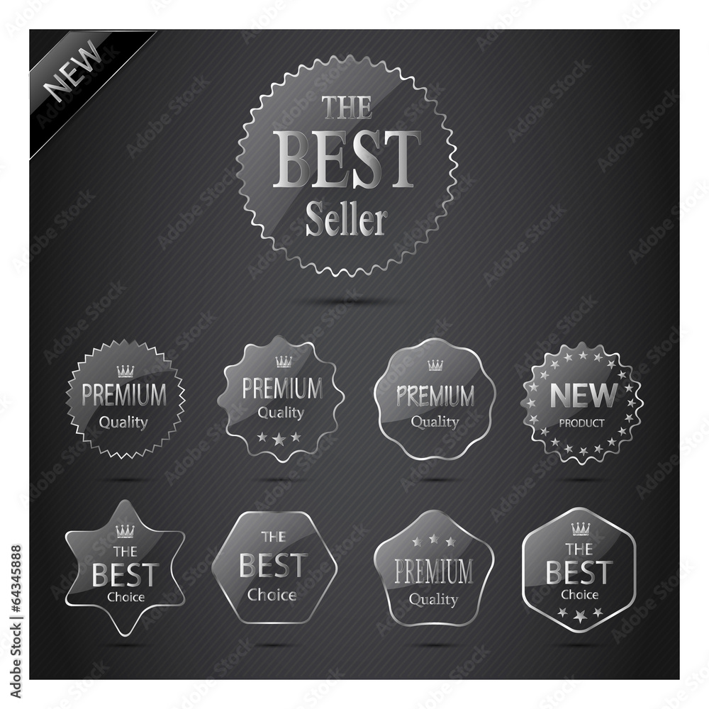 Collection of Premium Quality Labels with Glossy styled design.