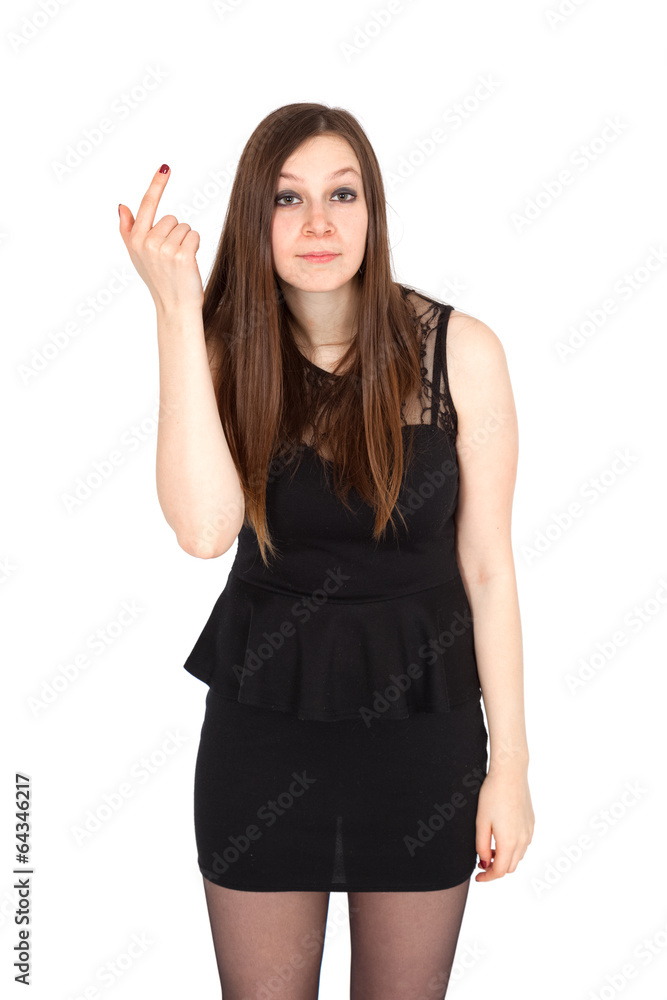 Beautiful young woman posing
