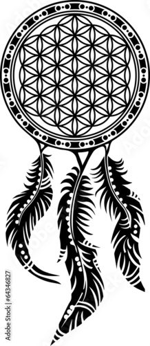 Traumfänger, Blume des Lebens, Heilige Geometrie, Dream catcher, Indianer, Träume, Schutz Symbol