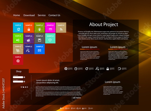 Website modern color art template