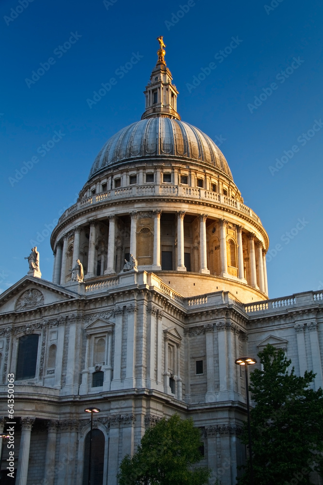 Dome of St. Paul's cathedral in London.