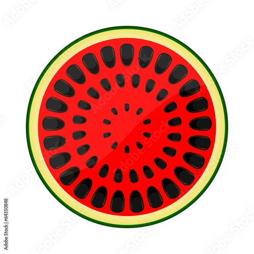 icon half of watermelon on white background