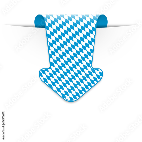 Pfeil mit bayerischer Rautenflagge von oben