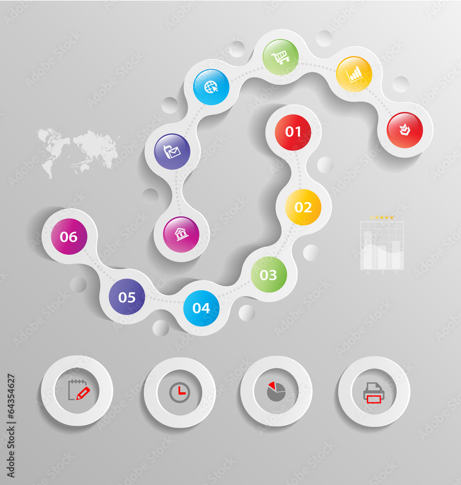 Stylized infographics presentation,option template Stylized infographics presentation,option template