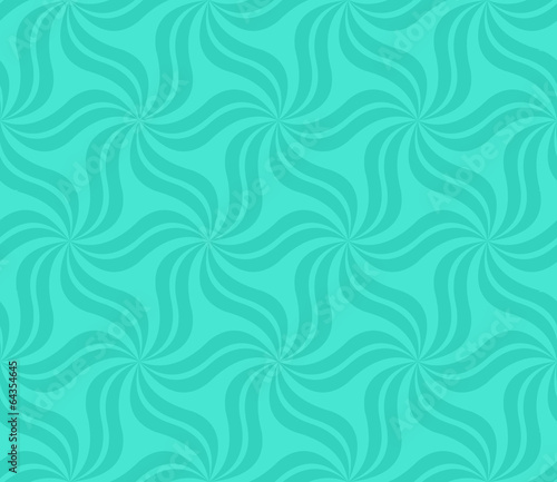 Cyan seamless abstract curved pattern wallpaper