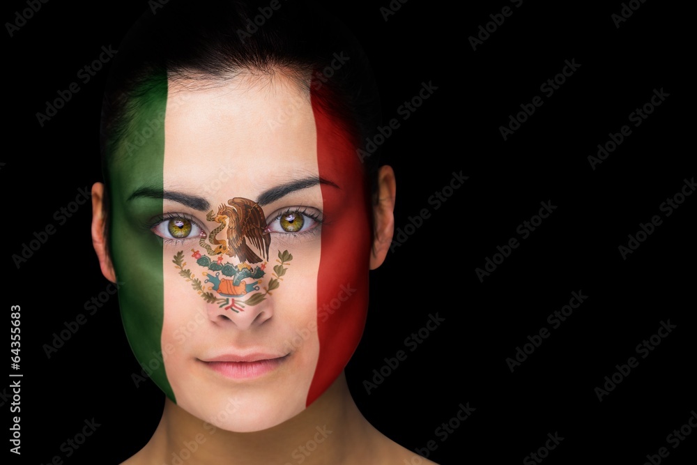 Composite image of mexico football fan in face paint