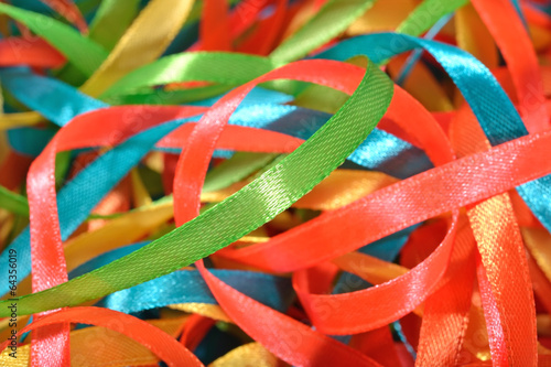 Colorful ribbons close up