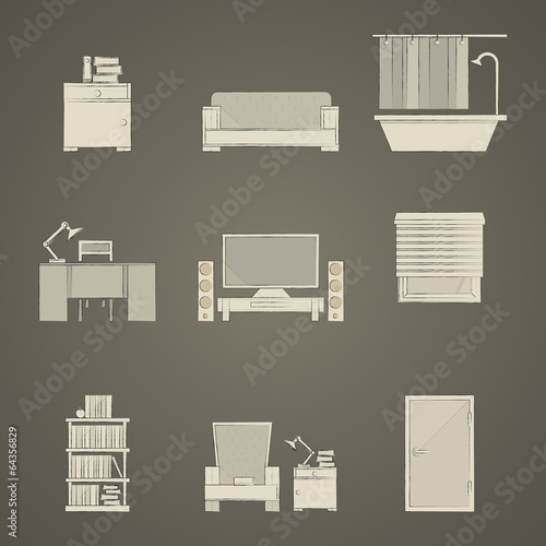 Icons for apartment