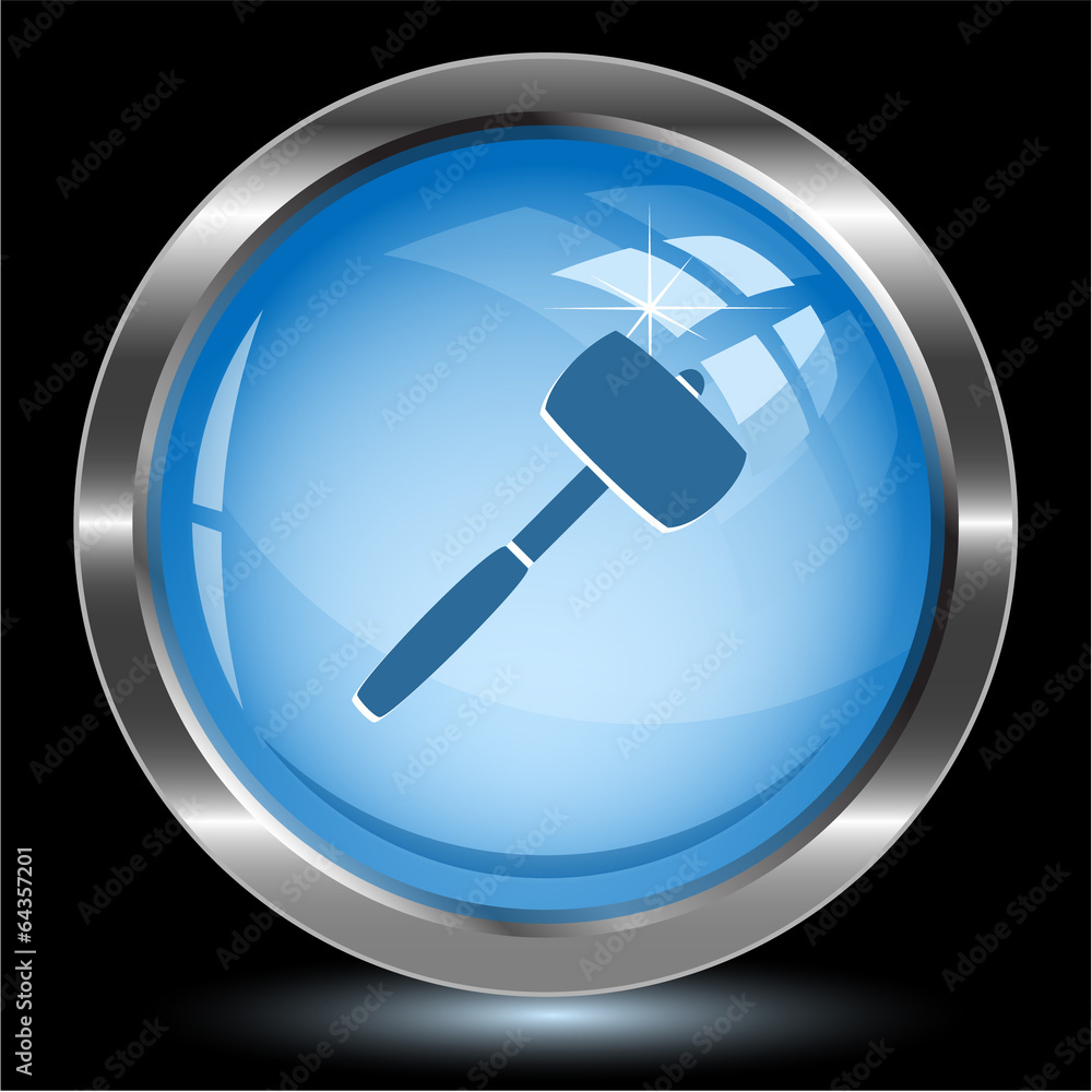 Mallet. Internet button. Vector illustration. Mallet. Internet button. Vector illustration.