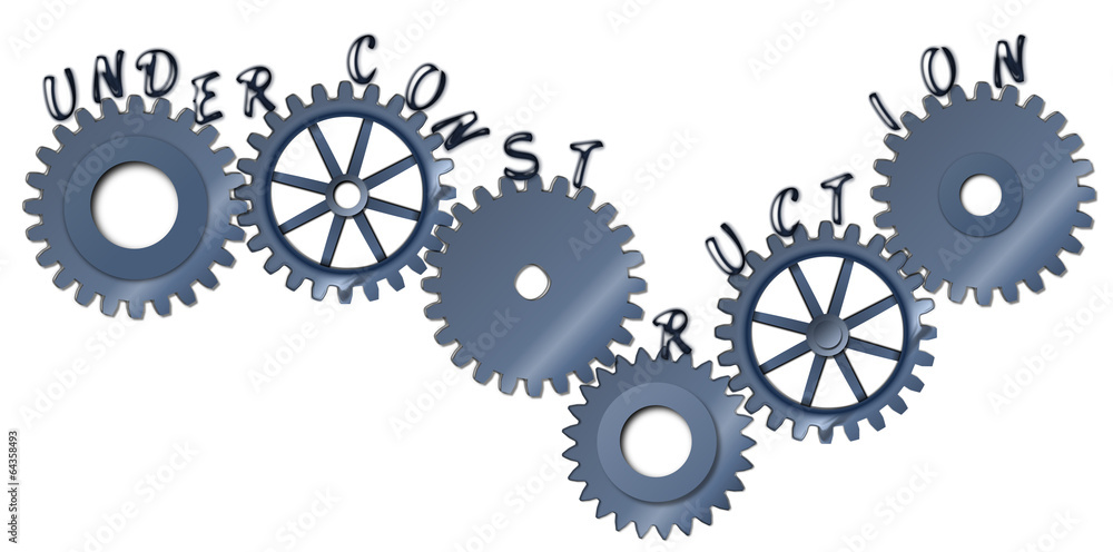 Abstract steel cogs as under construction Abstract steel cogs as under construction