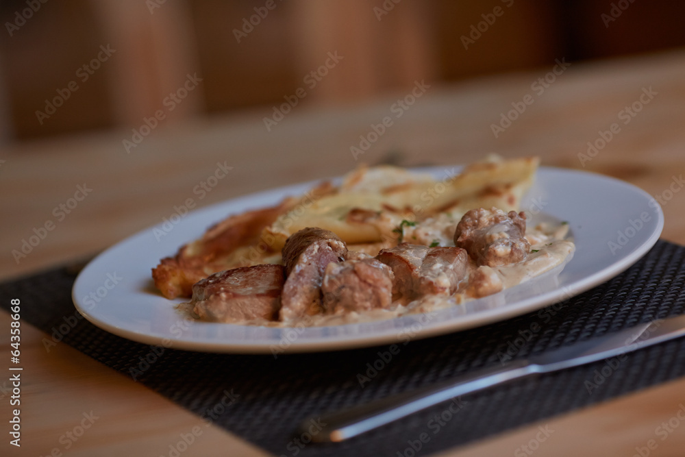 pancakes with meat pancakes with meat