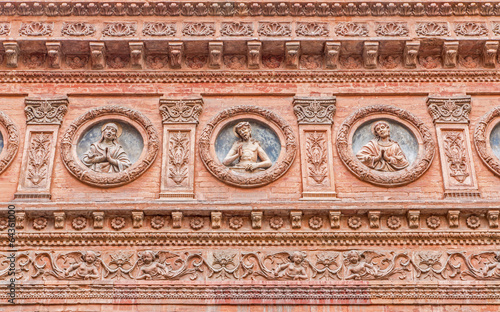 Bologna - Detail from facade of little renaissance chapel