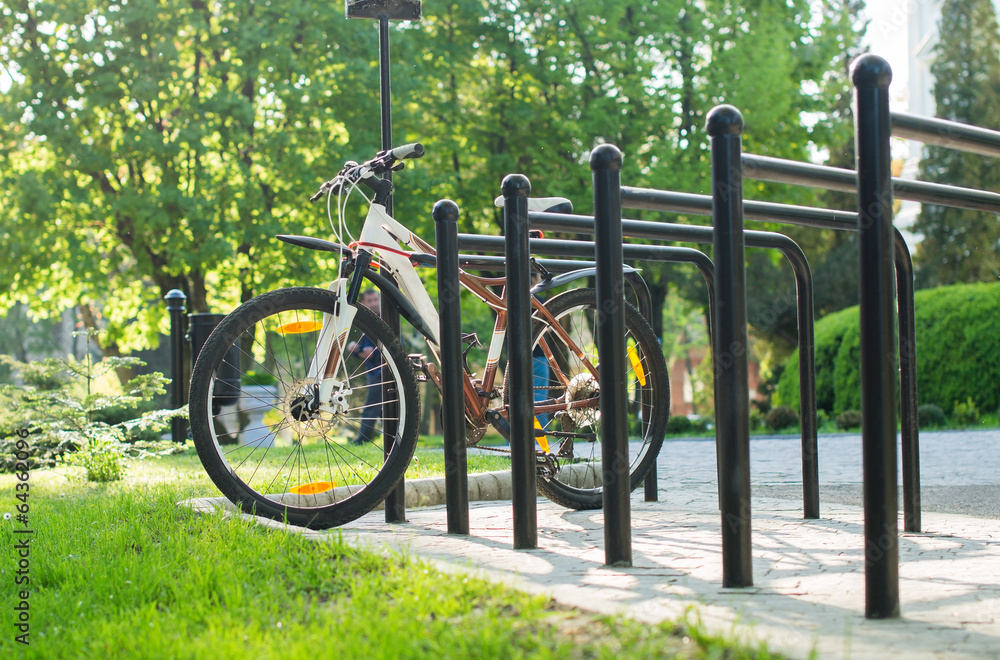 Bicycle parking with a parked bike