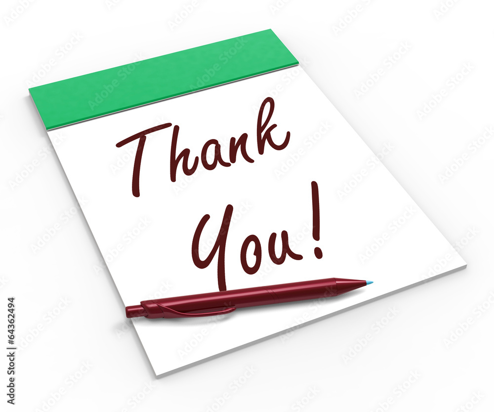Thank You! Notebook Means Acknowledgment Or Gratefulness Thank You! Notebook Means Acknowledgment Or Gratefulness